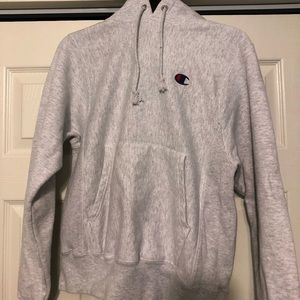 Adult Grey Reverse Weave Champion Hoodie